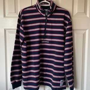 Adidas Striped Quarter Zip